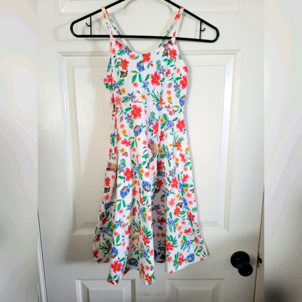 Old Navy- Multi Color Flower Dress for Girls Size 10/12